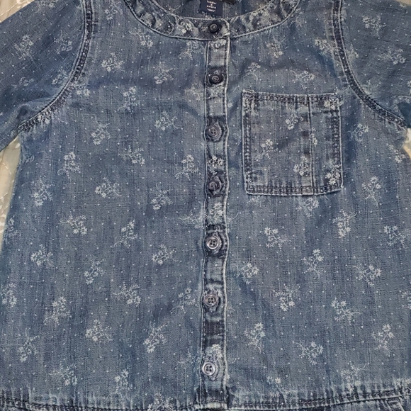 Baby Gap Jean Floral Print Romper Size 4T - Picture 8 of 14